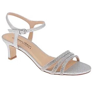 Badgley Mischka Glittering Silver Heels